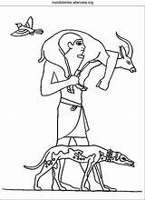 Egizi Cacciatore Antichi Animali Occupava Procurare Cacciare Andando sketch template