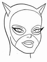 Coloring Catwoman Pages Kids Cat Mask Mulher Gato Cartoon Woman Print sketch template