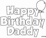 Birthday Happy Coloring Dad Pages Grandpa Drawing Daddy Printable Print Cards Color Kids Getcolorings Colorings Getdrawings Choose Board sketch template