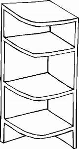 Shelves Coloring Pages Furniture Kids sketch template