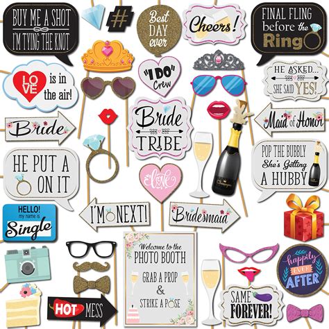 buy bridal shower photo booth props  pc photo booth kit