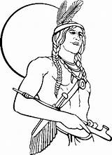 Coloring Native American Pages Indian Printable Boy Chief Girl Color Kids Print First Drawing Printables Nations Holding Symbols Adults Calumet sketch template