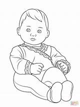 Coloring Baby Pages Girl Newborn Popular People sketch template