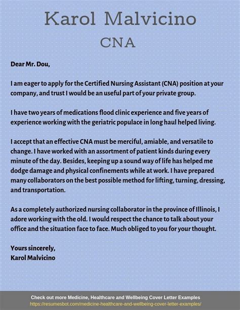 cover letter cna examples topmost  excellent