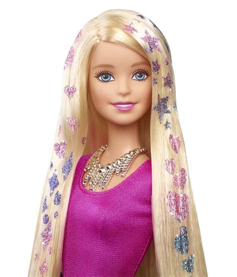 Barbie Imported Multicoloured Plastic Barbie Glitter Hair
