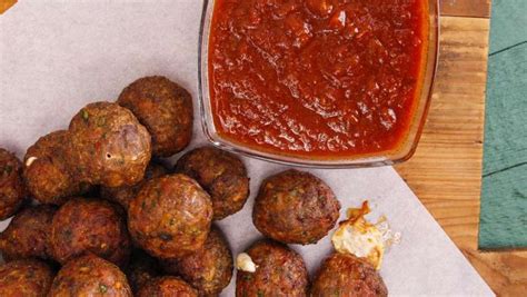 hot sausage and beef pizzaiola meatballs rachael ray show