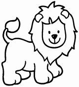Lion Pages Coloring Baby Cute Colouring sketch template