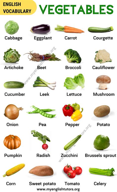 list  vegetables popular vegetables names   picture