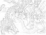 Godzilla Coloring Pages Mechagodzilla Vs Ghidorah King Printable Getdrawings Kids Template Color Getcolorings sketch template