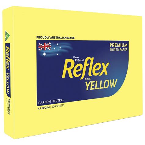 reflex colours gsm  copy paper yellow  sheets ebay