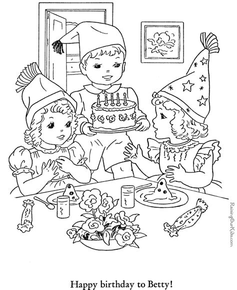 birthday coloring pages coloring home