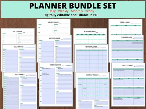 dashboard templates planning bundle set
