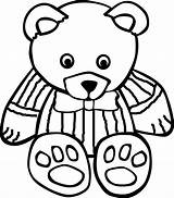 Teddy Bear Toy Cute Outline Clipart Clip Graphic sketch template