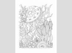 Adult Coloring Pages Aquatic Bouquets Set of 8 by emerlyearts