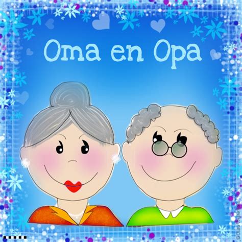 oma en opa blauw felicitatiekaarten kaartje2go