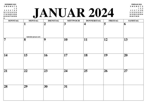 kalender januar  januar  kalender zum ausdrucken gratis monat