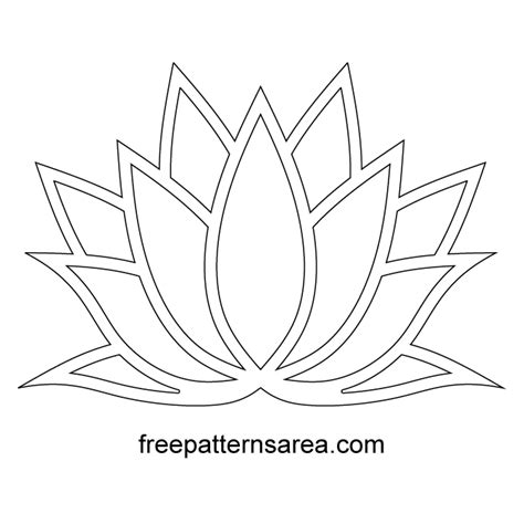 lotus flower lineout cutable craft template lotus flower meaning lotus