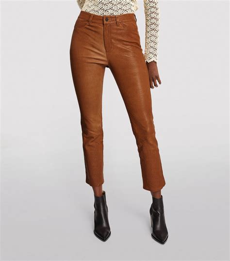 leather cindy high rise jeans