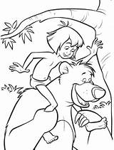 Jungle Book Coloring Pages Disney Mowgli Baloo Colorear Kids Printable Para La Dibujos Clipart Dibujo Cartoon Libro Outline Selva Backs sketch template