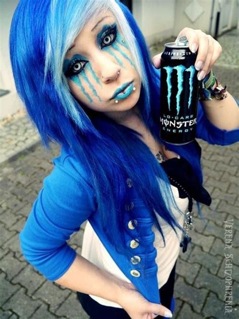 blue emo monster verena schizophrenia and max amphetamine emo scene hair emo hair scene girls
