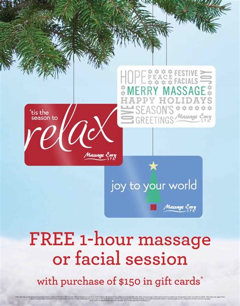 free 1 hour massage or facial session with purchase of 150 in t