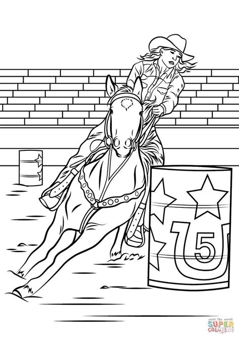 rodeo barrel horse coloring page horse coloring books horse coloring