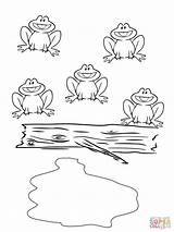 Frogs Speckled Frog Coloring Five Little Printable Pages Preschool Supercoloring Kids Monkey Printables Super Log Cartoon Board Colouring Drawing Paper sketch template