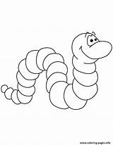 Worm Coloring Pages Printable Cute Worms Color Clipart Print Kids Apple Cartoon Preschool Book Colour Sheets Pdf Animal Visit Library sketch template