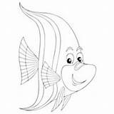 Coloring Fish Mammals Marine Surfnetkids Pages Angelfish sketch template