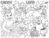 Candyland Coloring Licorice sketch template