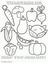 Coloring Vegetables Without Ones Outline Clear Simple Little Details Choose Small sketch template