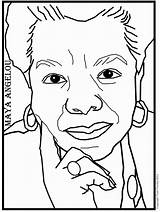 Obama Printable Angelou sketch template