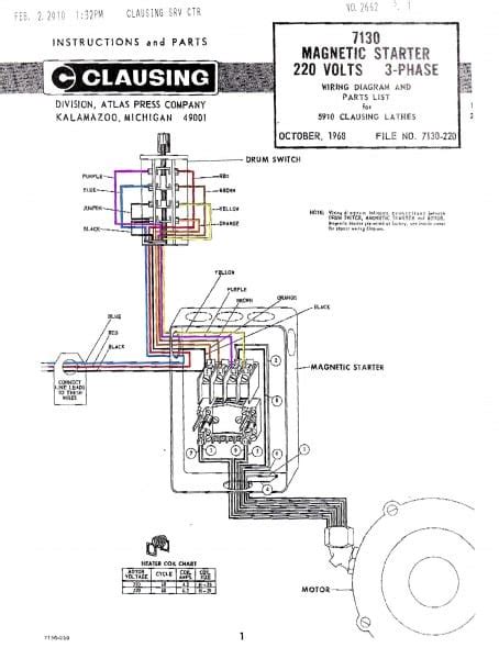square  magnetic motor starter wiring diagram