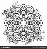 Colorir Mandalas Desenhos Bloemen Pattern Patroon Muster Stockillustratie Stockillustration sketch template