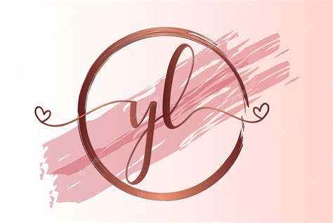 premium vector luxury feminine initial letter yl logo design