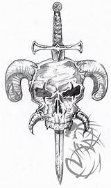 Drawings Swords Horned Holding Severed Piercingmodels Tatto Angels Tattoopins Skulls sketch template