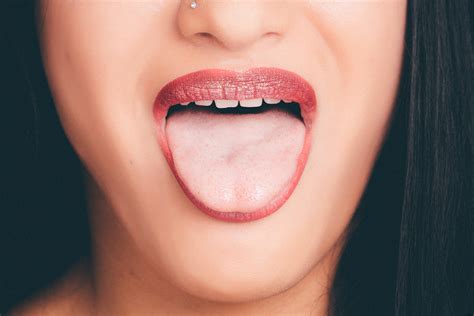 woman  wide open mouth  tongue   stock photo