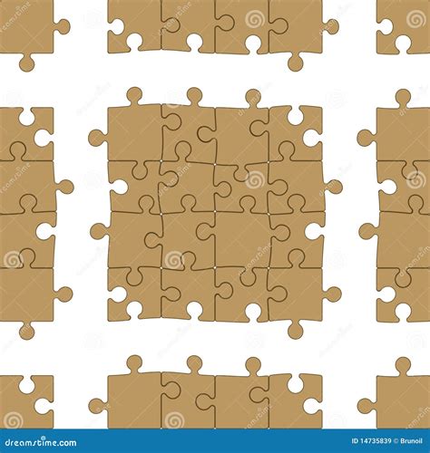 jigsaw puzzle seamless pattern stock illustration image