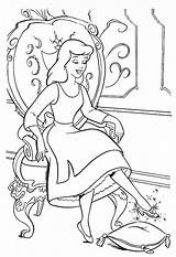 Cinderella Coloring Pages Disney Princess Ausmalbilder Kids Cartoons Shoe Time Malvorlage Prinzessin Sheets Print sketch template