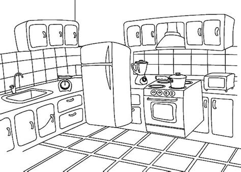 draw kitchen coloring pages  print  coloring