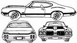 442 Cutlass Oldsmobile Clipart Olds Blueprints 1970 W30 Car Mobile Coupe Blueprint 1972 Clipground Blueprintbox sketch template