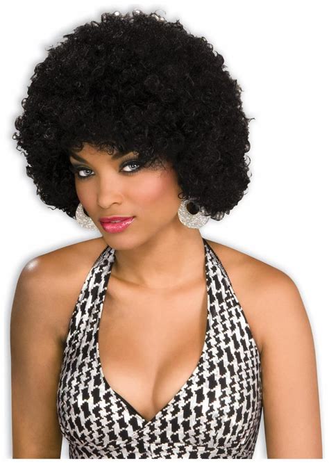 afro black adult costume wig partybellcom