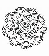 Mandala Coloring Flower Pages Adult Pattern Kids sketch template