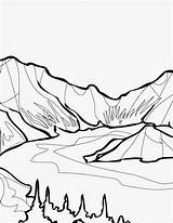 Coloring Mountain Pages Glacier Lake Drawing National Park Clipart Valley Crater Yosemite Kids Clip Colouring Printable Landform Drawings Print Clipartmag sketch template