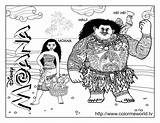 Moana Coloring Pages Kids Disney Printable Color Children Tui Chief Simple Sheets Maui Princess Book Cartoon Print Tv sketch template