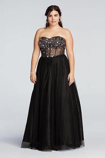 crystal beaded illusion corset prom dress 55039ew