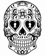 Dead Coloring Skull Pages Printable Kids sketch template
