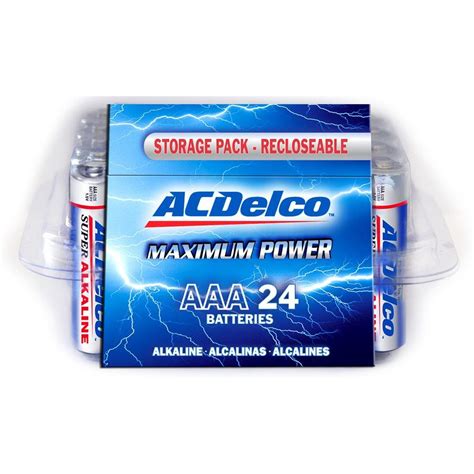 acdelco super alkaline aaa battery  pack ac  home depot