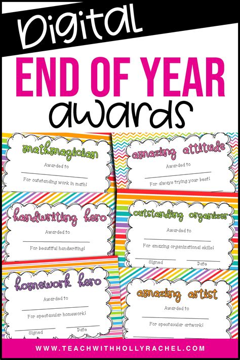 printable    year awards  students