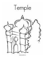 Coloring Temple Mosque Pages Judaism Synagogue Religious Noodle Twistynoodle Outline Twisty Built California Usa Popular sketch template